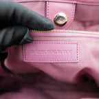 Burberry Borsa Tote Canterbury in Tela Haymarket Check con Finiture in Pelle