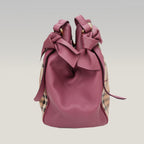 Burberry Borsa Tote Canterbury in Tela Haymarket Check con Finiture in Pelle