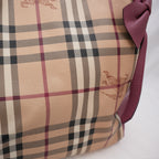 Burberry Borsa Tote Canterbury in Tela Haymarket Check con Finiture in Pelle