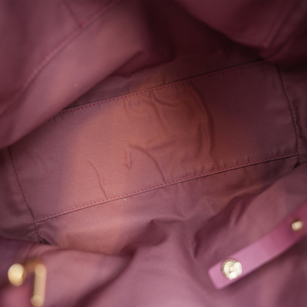 Burberry Borsa Tote Canterbury in Tela Haymarket Check con Finiture in Pelle