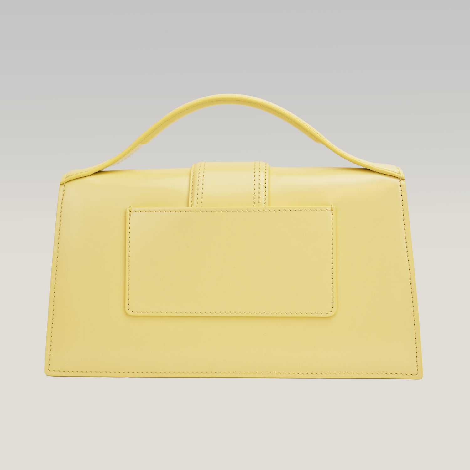 Jacquemus Le Grand Bambino Giallo Chiaro Lucido con Logo Oro