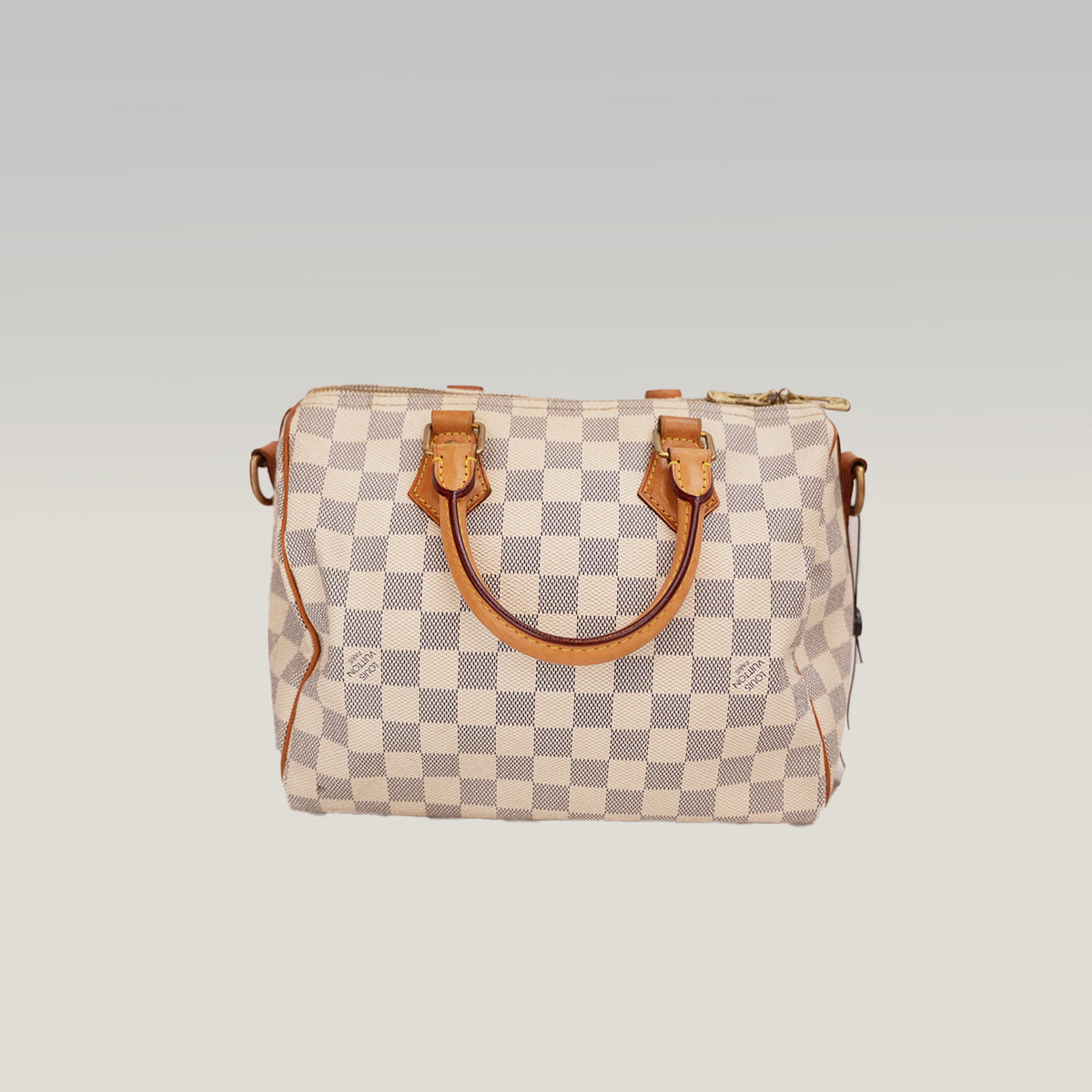 Louis Vuitton Speedy Bandoulière 25 Damier Azur in Tela Cerata e Pelle Vachetta