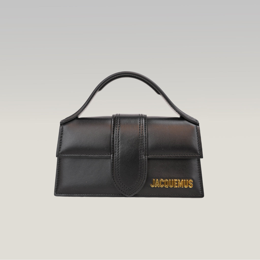Jacquemus Le Bambino Black Leather Top Handle Shoulder Bag