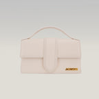 Jacquemus Borsa a Mano in Pelle Avorio con Logo Dorato