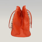 Burberry Borsa a Spalla Nova Check Beige con Dettagli Arancioni in Pelle