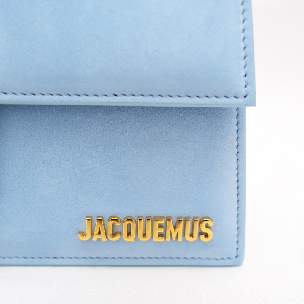 Jacquemus Le Grand Bambino Azzurro in Pelle con Manico