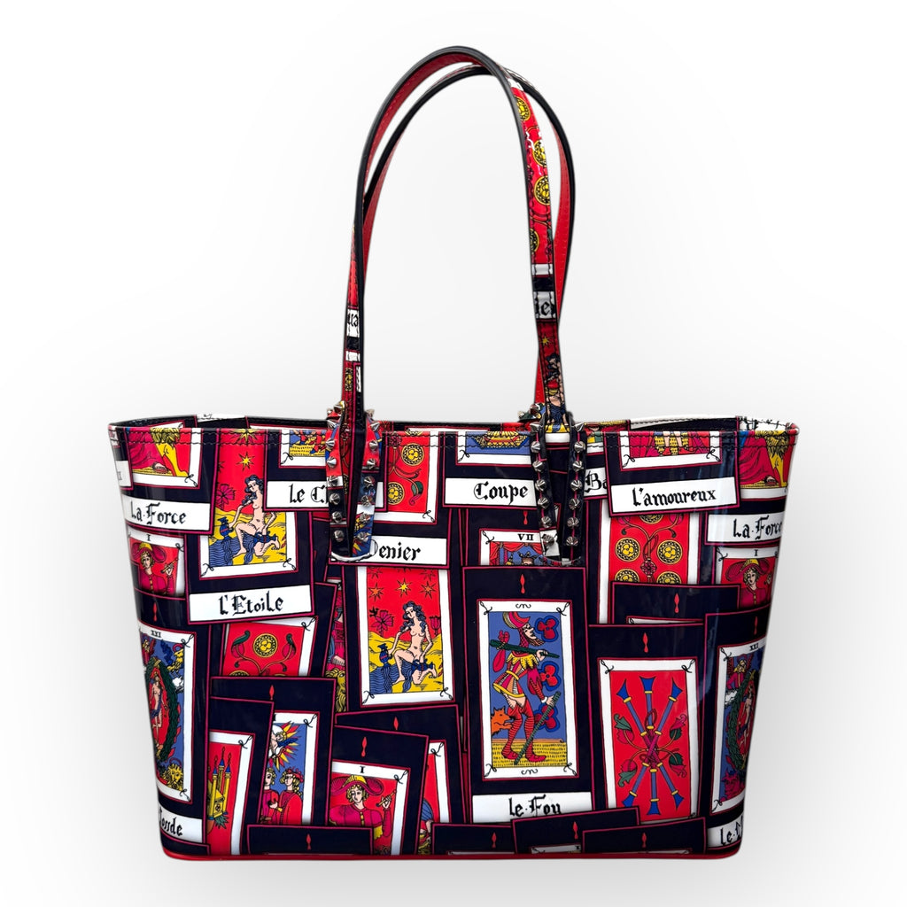Christian Louboutin Cabata Small Tarot – Tote Bag in Vernice con Borchie