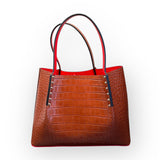 Christian Louboutin Cabarock Embossed Leather Tote
