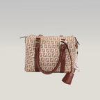 Fendi Zucchino Boston Bag Vintage in Tela Monogram e Pelle Marrone