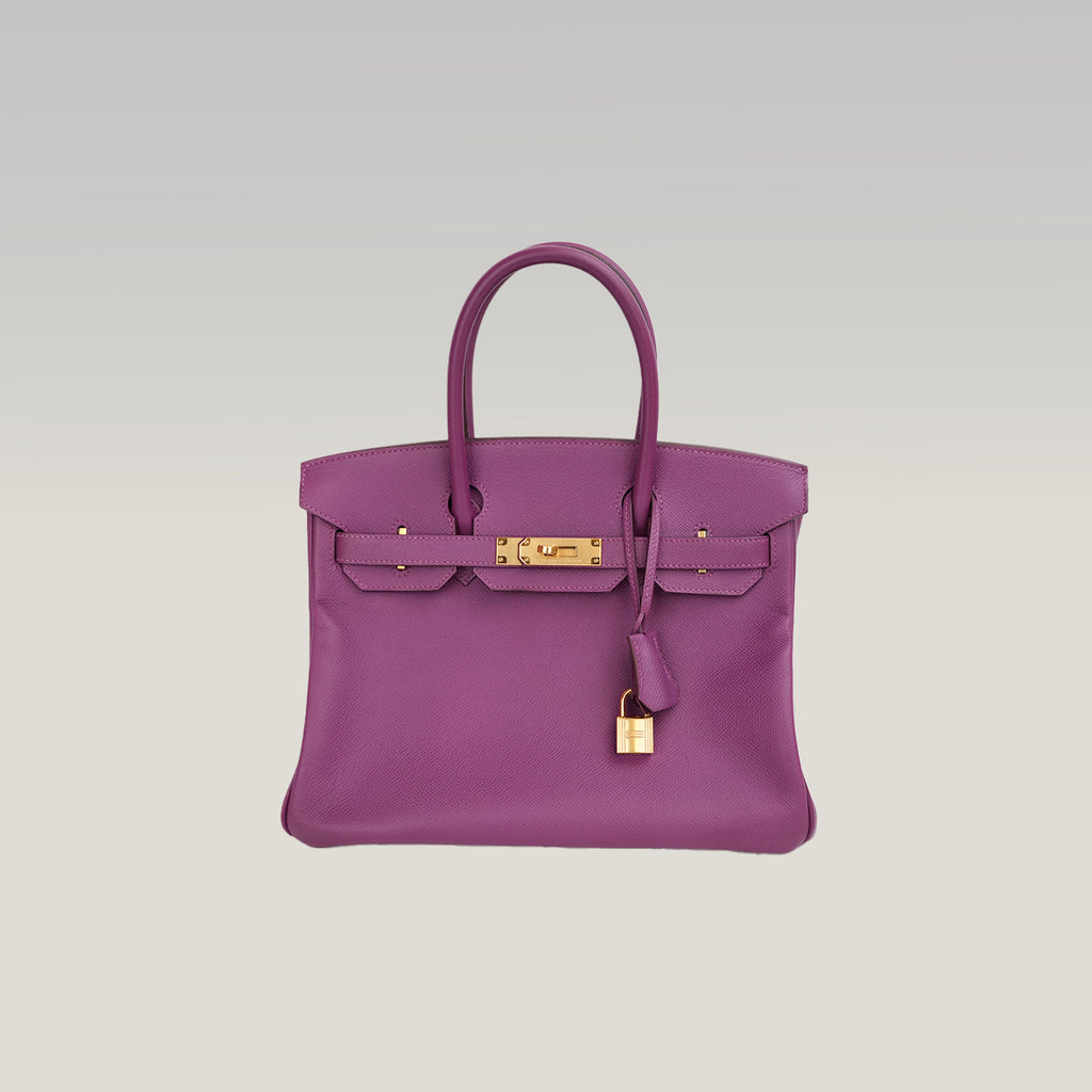Hermès Birkin 30 Anemone in Pelle Epsom con Hardware Dorato