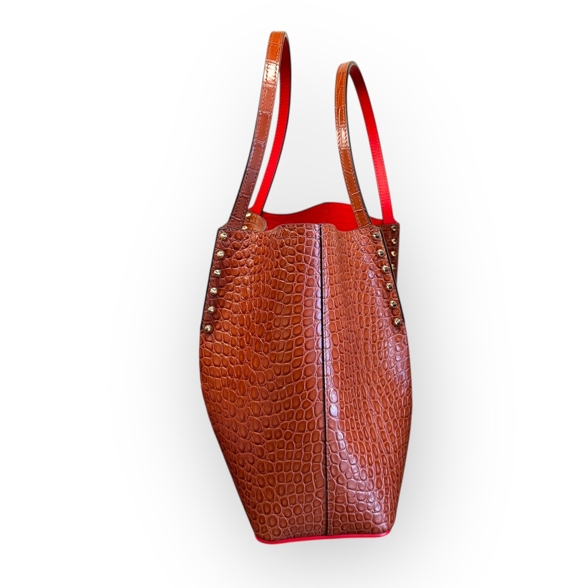 Christian Louboutin Cabarock – Borsa Tote in Pelle Goffrata