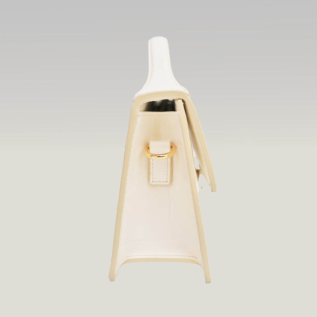 Jacquemus Le Grand Bambino Bianco Croc-Effect – Elegante e Iconica