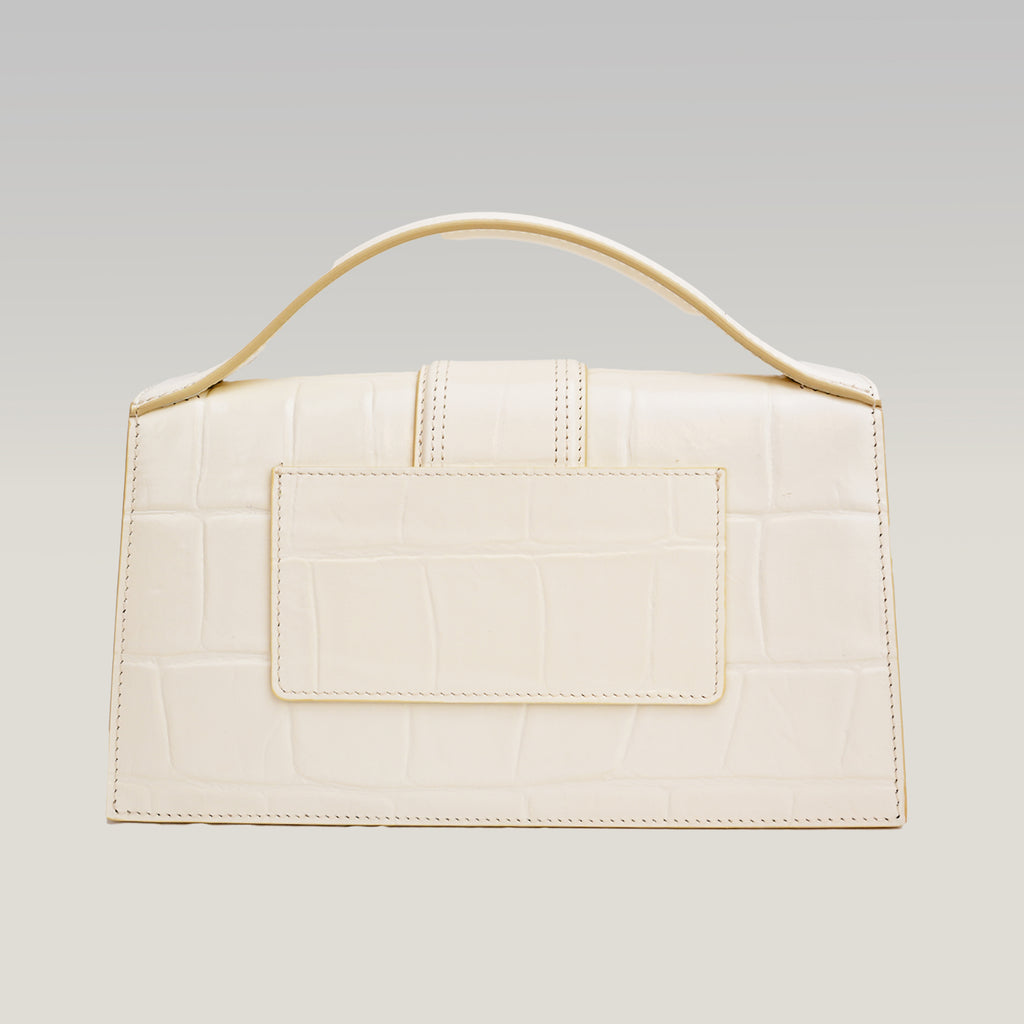 Jacquemus Le Grand Bambino Bianco Croc-Effect – Elegante e Iconica
