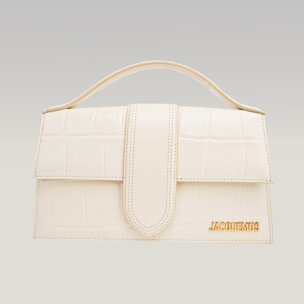 Jacquemus Le Grand Bambino Bianco Croc-Effect – Elegante e Iconica