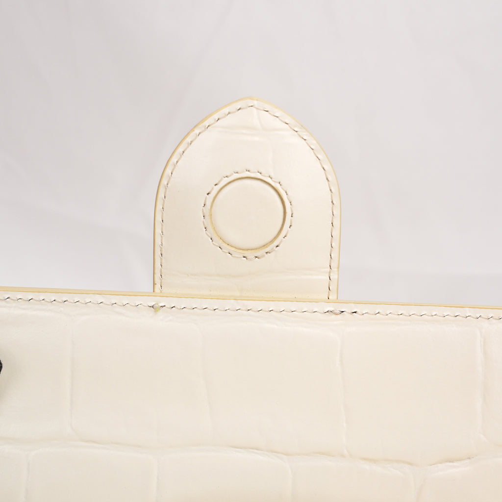 Jacquemus Le Grand Bambino Bianco Croc-Effect – Elegante e Iconica