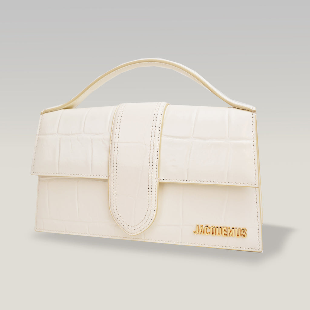 Jacquemus Le Grand Bambino Bianco Croc-Effect – Elegante e Iconica