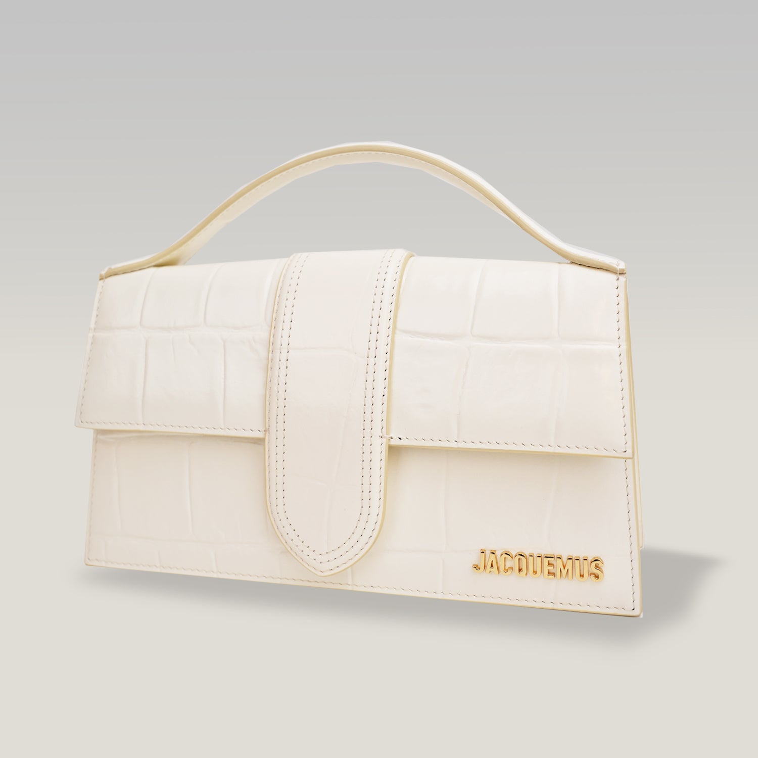 Jacquemus Le Grand Bambino Bianco Croc-Effect – Elegante e Iconica