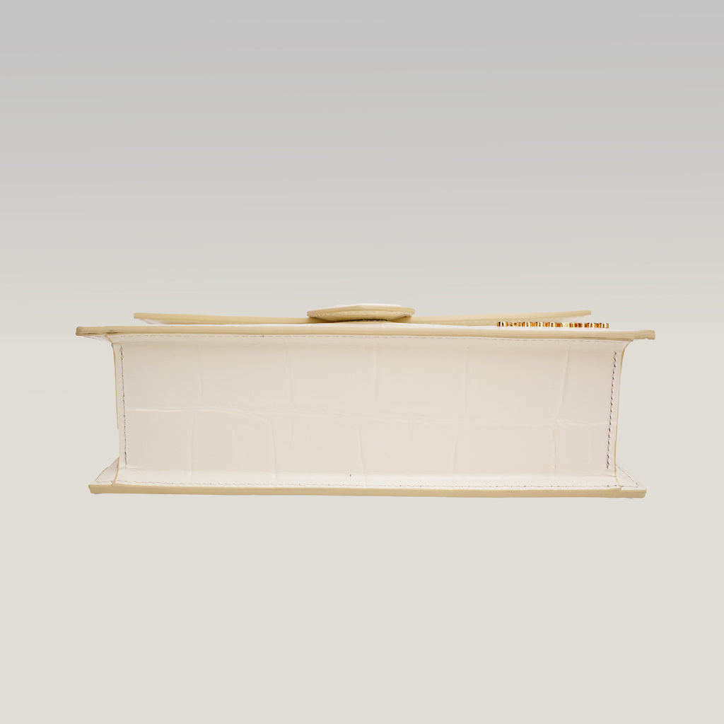 Jacquemus Le Grand Bambino Bianco Croc-Effect – Elegante e Iconica