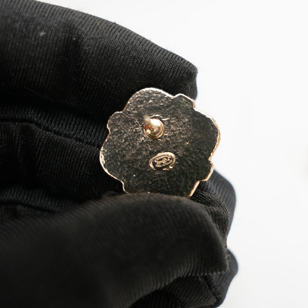 Chanel Orecchini a Bottone con Logo CC e Cuore