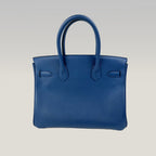 Hermès Birkin 30 in Pelle Blu Turchese Borsa Iconica con Hardware