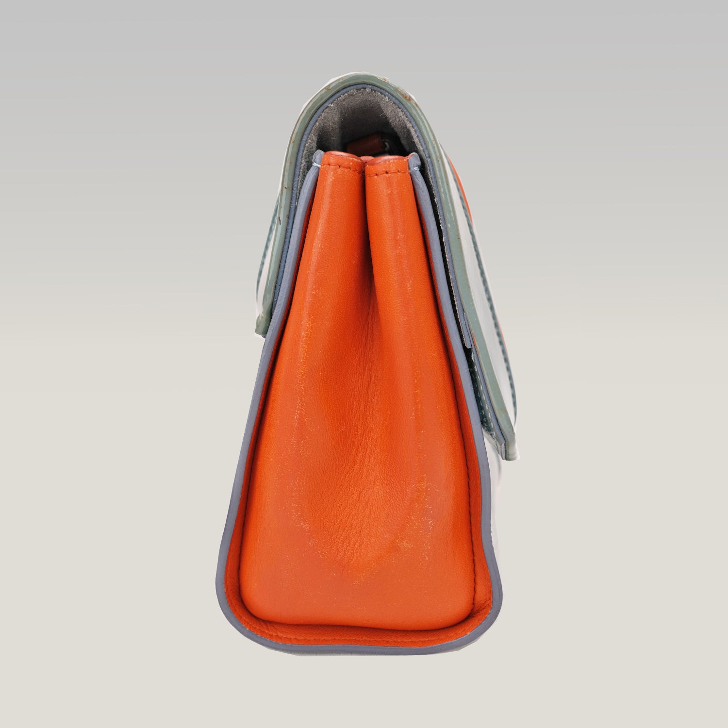 Miu Miu shoulder bag Matelassé in pelle arancione e azzurro chiaro