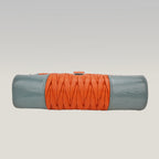 Miu Miu shoulder bag Matelassé in pelle arancione e azzurro chiaro