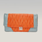 Miu Miu shoulder bag Matelassé in pelle arancione e azzurro chiaro