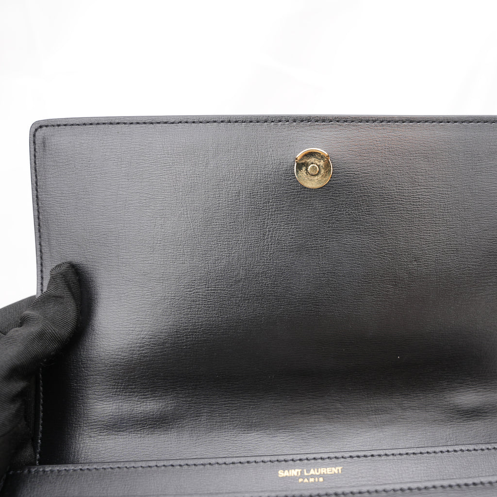 Saint Laurent Paris Sunset Medium Borsa in Pelle Nera