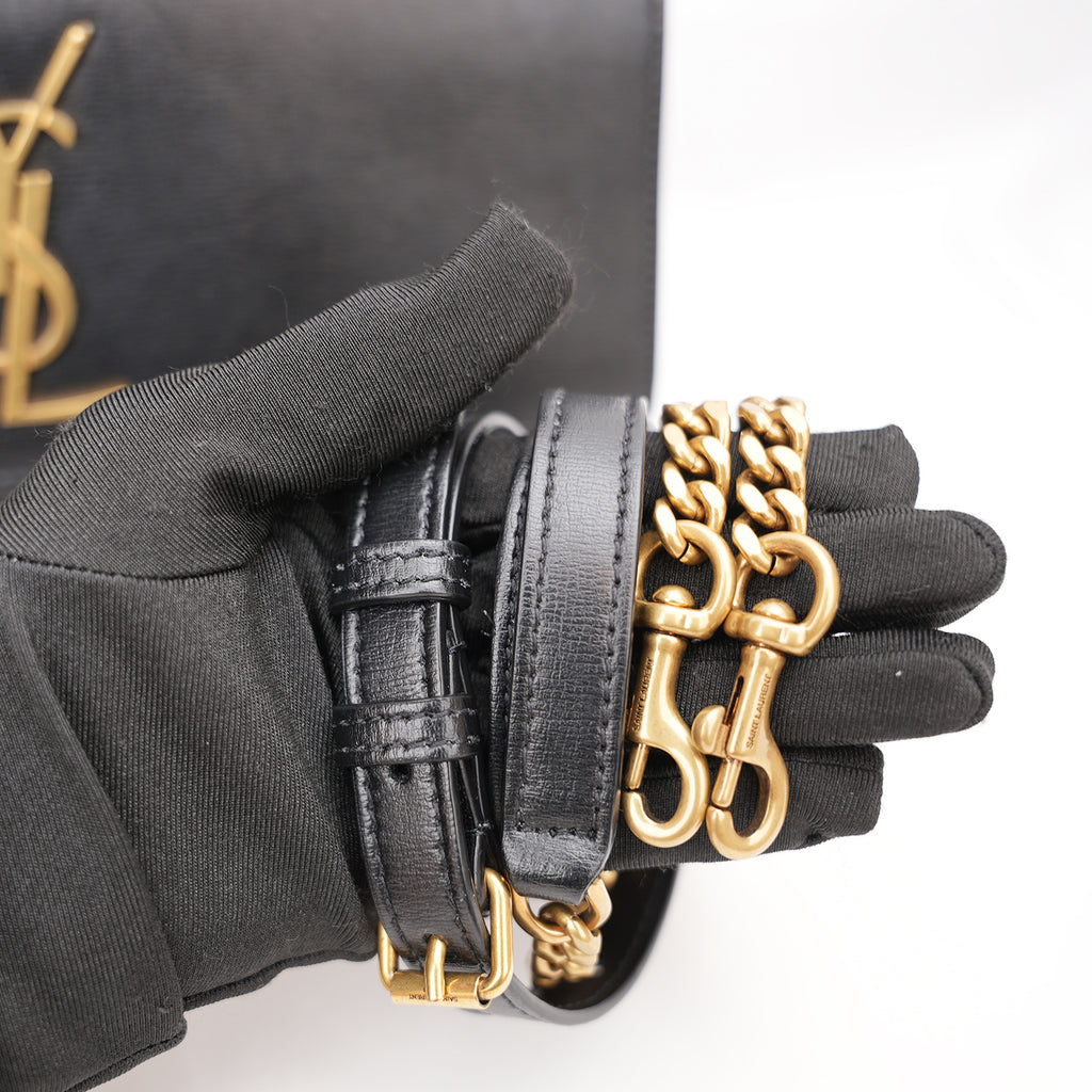 Saint Laurent Paris Sunset Medium Borsa in Pelle Nera