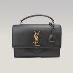 Saint Laurent Paris Sunset Medium Borsa in Pelle Nera