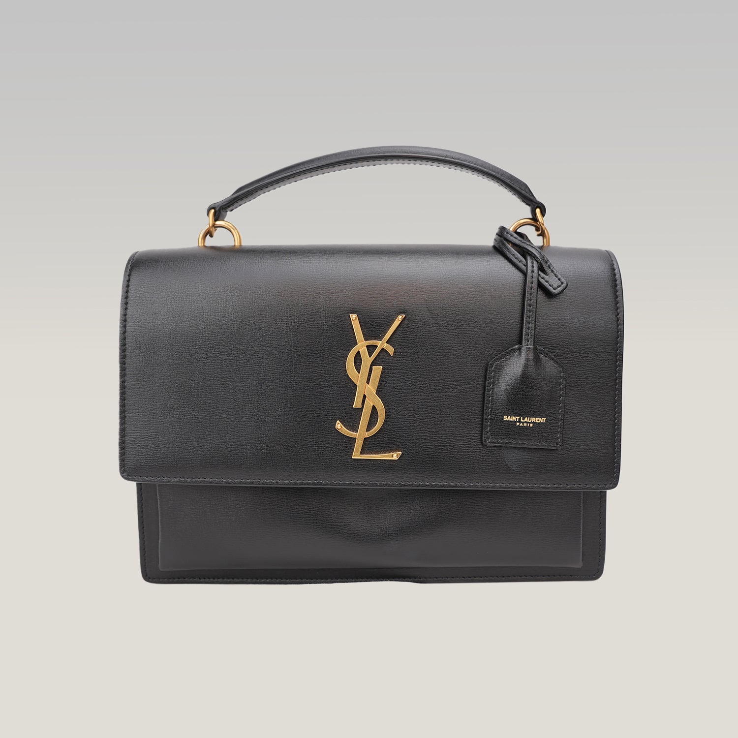 Saint Laurent Paris Sunset Medium Borsa in Pelle Nera
