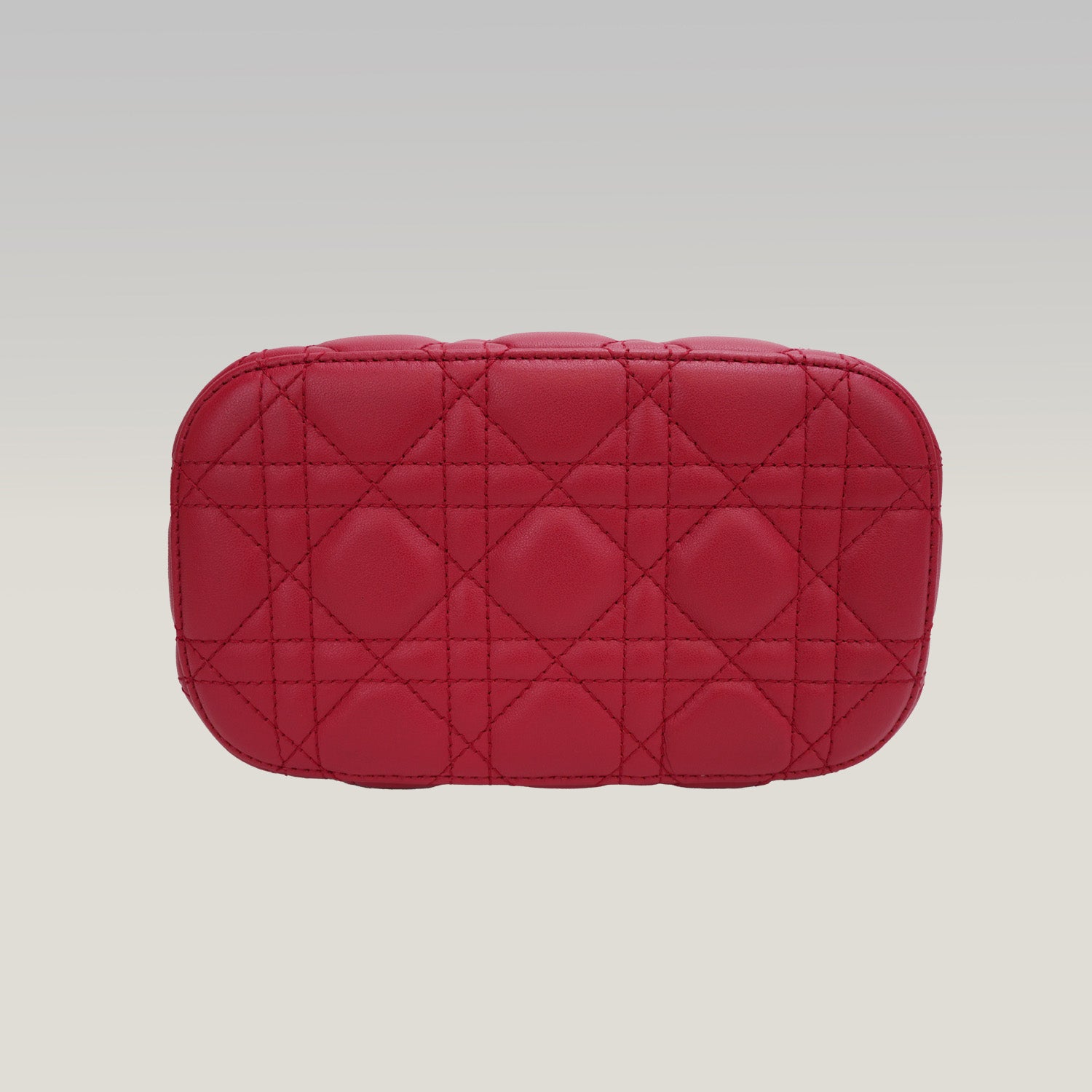 Dior Travel Vanity – vanity bag piccola in pelle di vitello cannage rossa