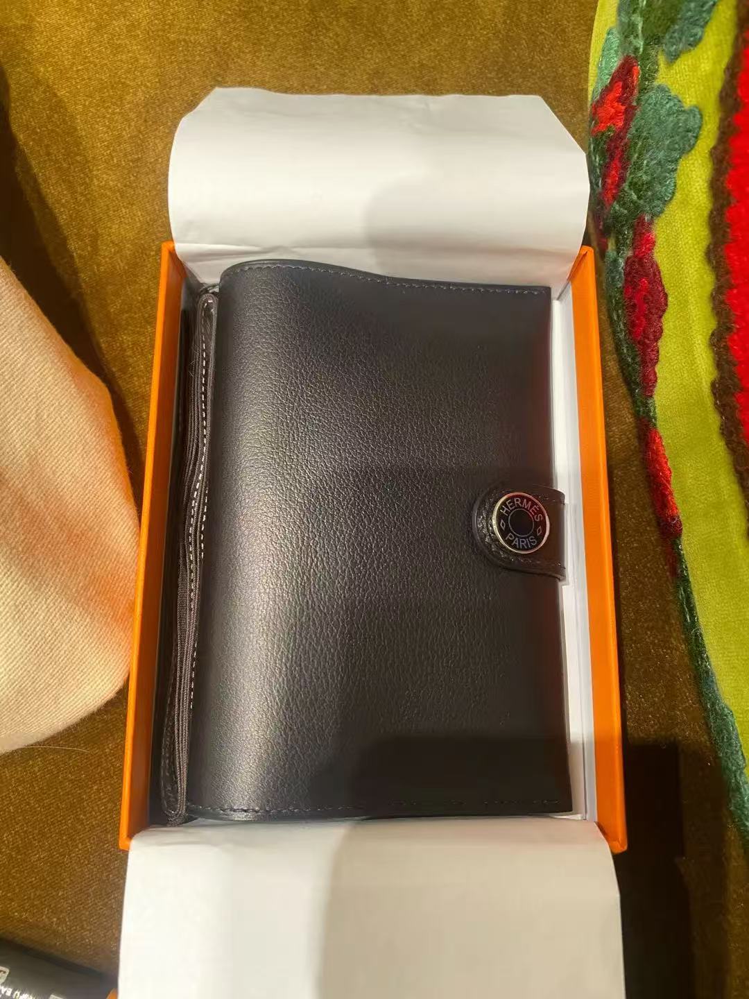 Hermès R.M.S porta-passaporto nero