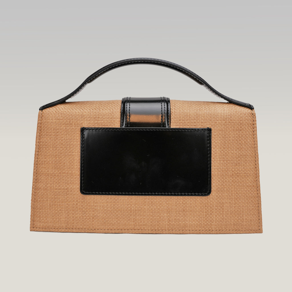 Jacquemus Il Grande Bambino rafia giallo e nero