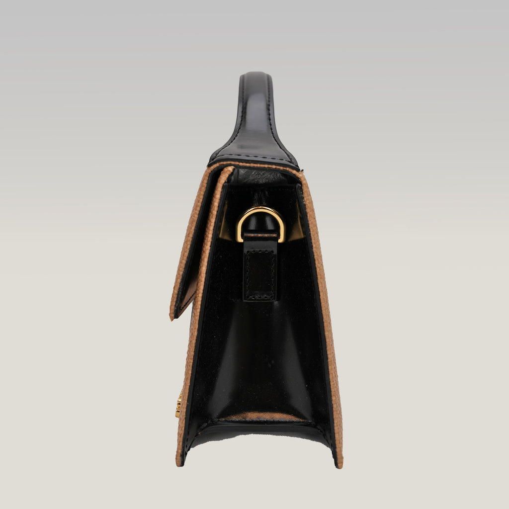 Jacquemus Il Grande Bambino rafia giallo e nero