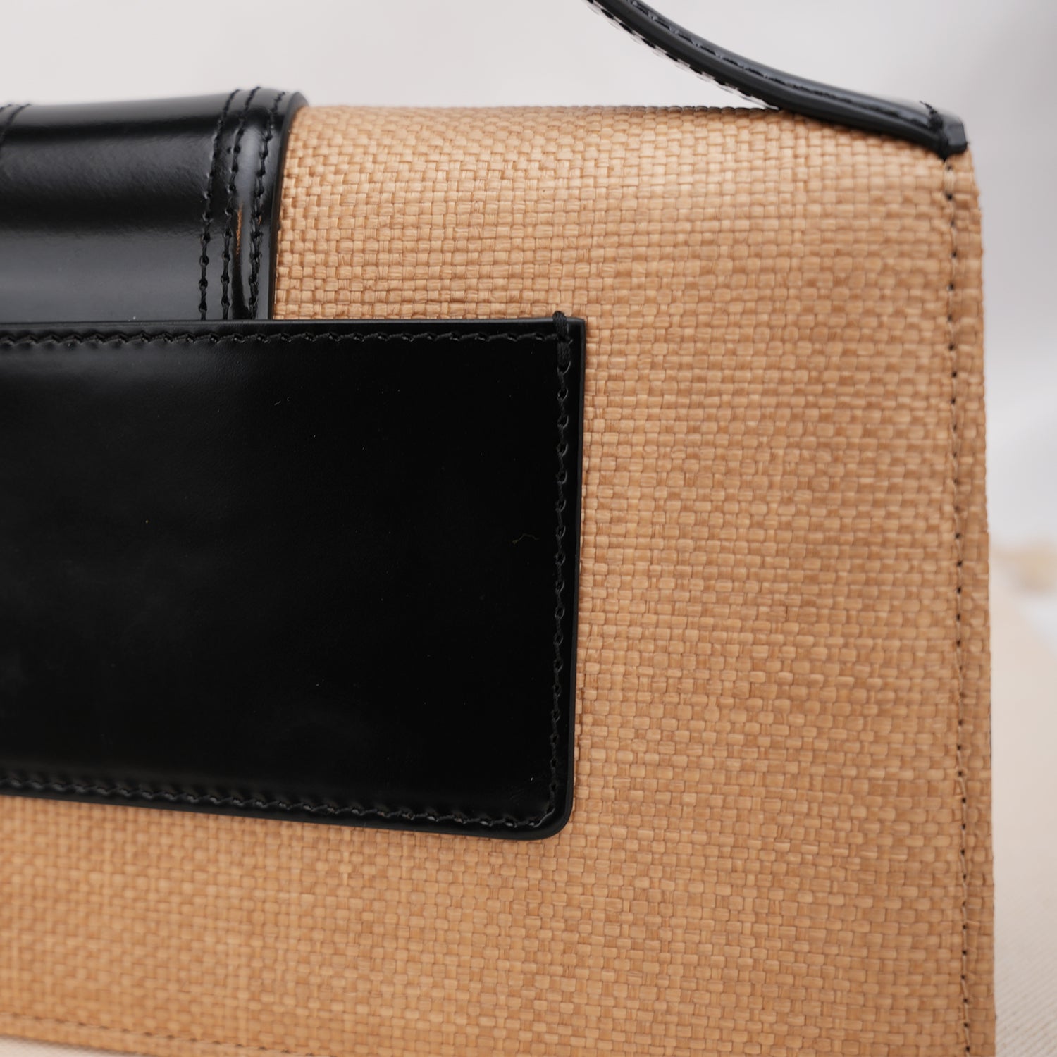 Jacquemus Il Grande Bambino rafia giallo e nero