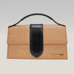 Jacquemus Il Grande Bambino rafia giallo e nero