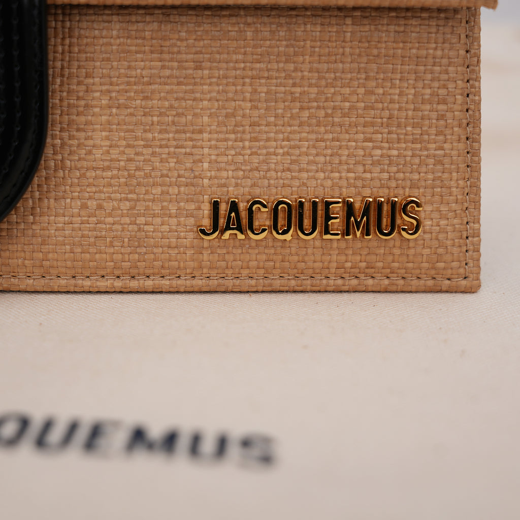 Jacquemus Il Grande Bambino rafia giallo e nero