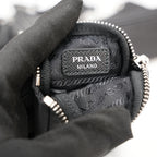 Prada Mini Hobo in Nylon Nero con Pouch e Tracolla