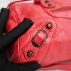 Balenciaga borsa Classic City rossa in pelle con tracolla – iconica