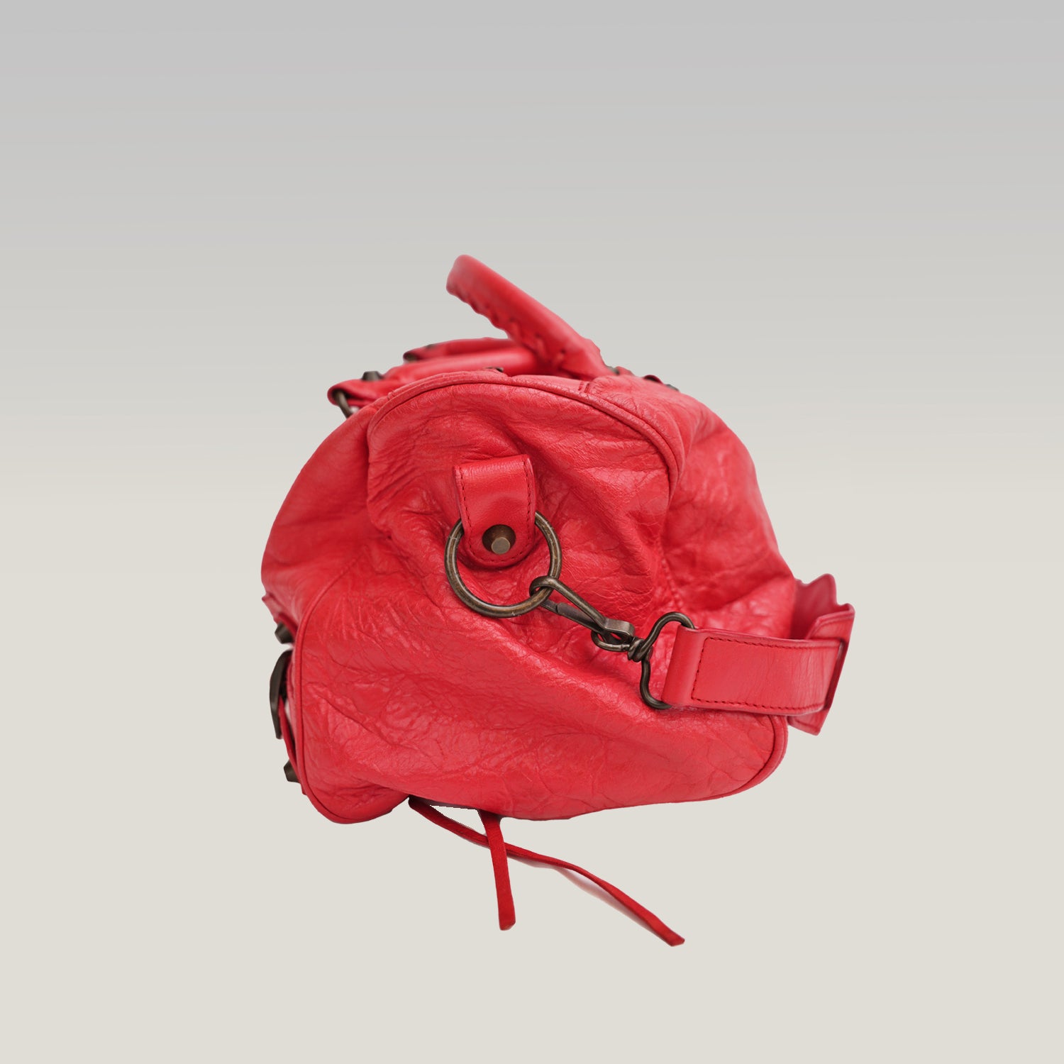 Balenciaga borsa Classic City rossa in pelle con tracolla – iconica