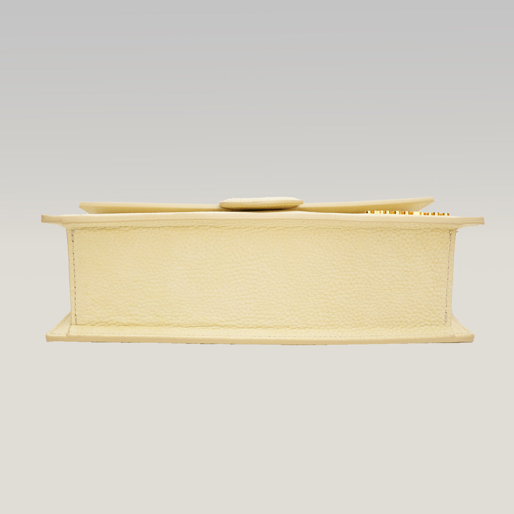 Jacquemus Le Grand Bambino Giallo Pallido in Pelle con Tracolla