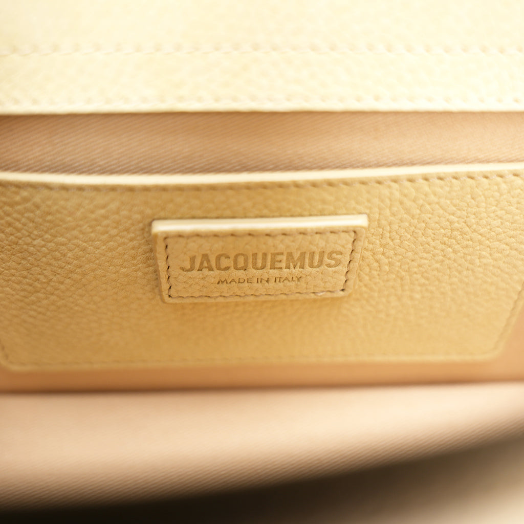 Jacquemus Le Grand Bambino Giallo Pallido in Pelle con Tracolla