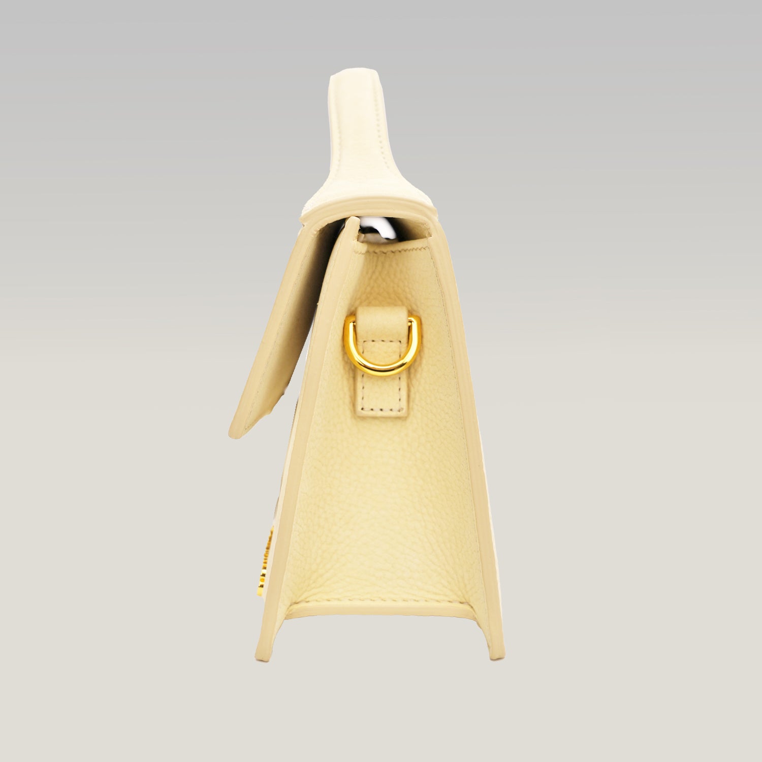 Jacquemus Le Grand Bambino Giallo Pallido in Pelle con Tracolla