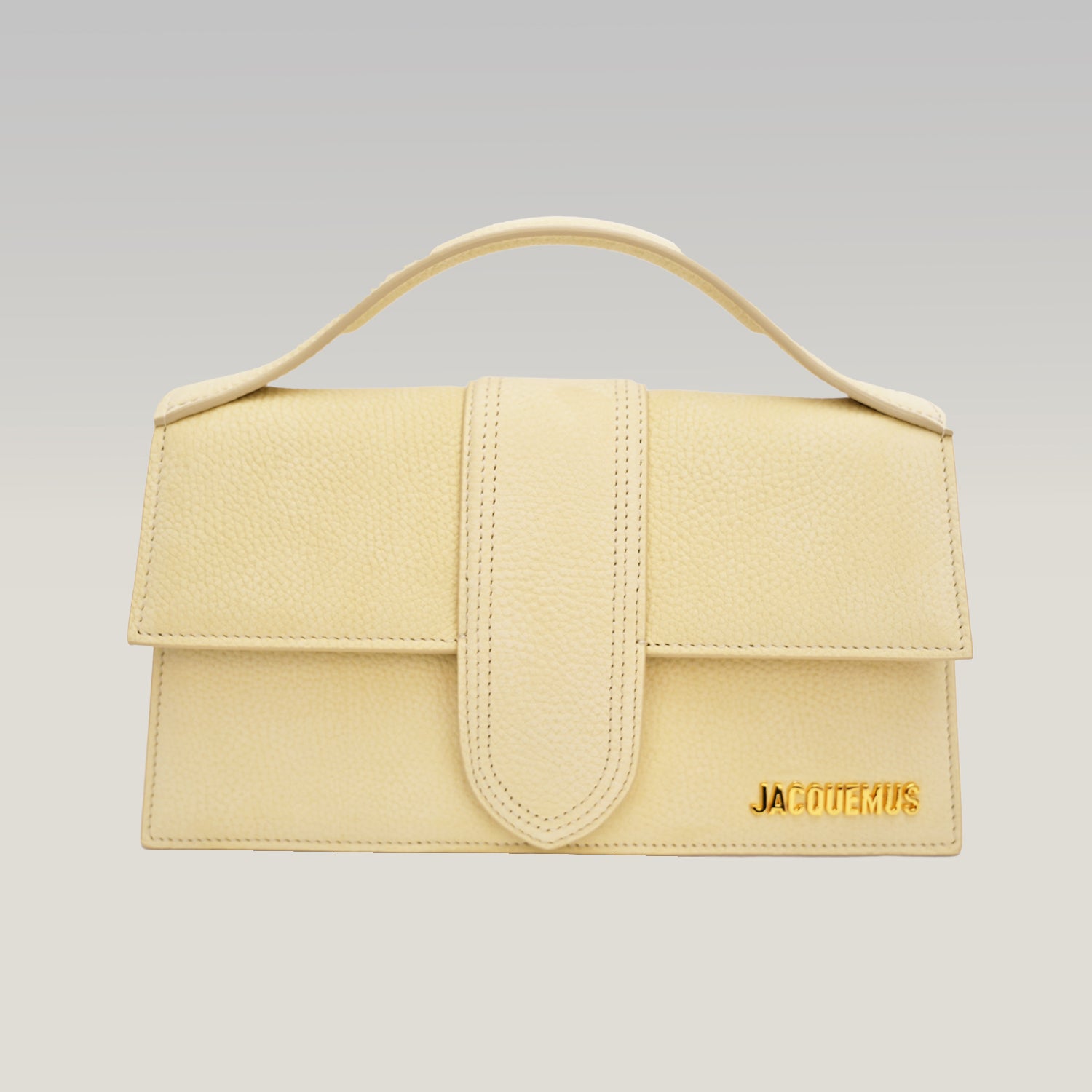 Jacquemus Le Grand Bambino Giallo Pallido in Pelle con Tracolla