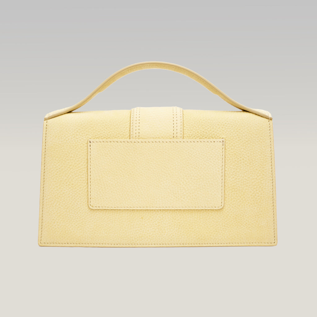 Jacquemus Le Grand Bambino Giallo Pallido in Pelle con Tracolla