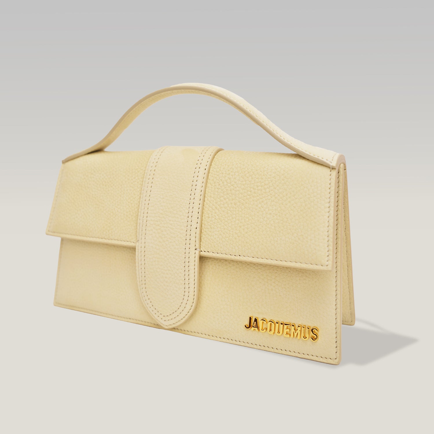 Jacquemus Le Grand Bambino Giallo Pallido in Pelle con Tracolla