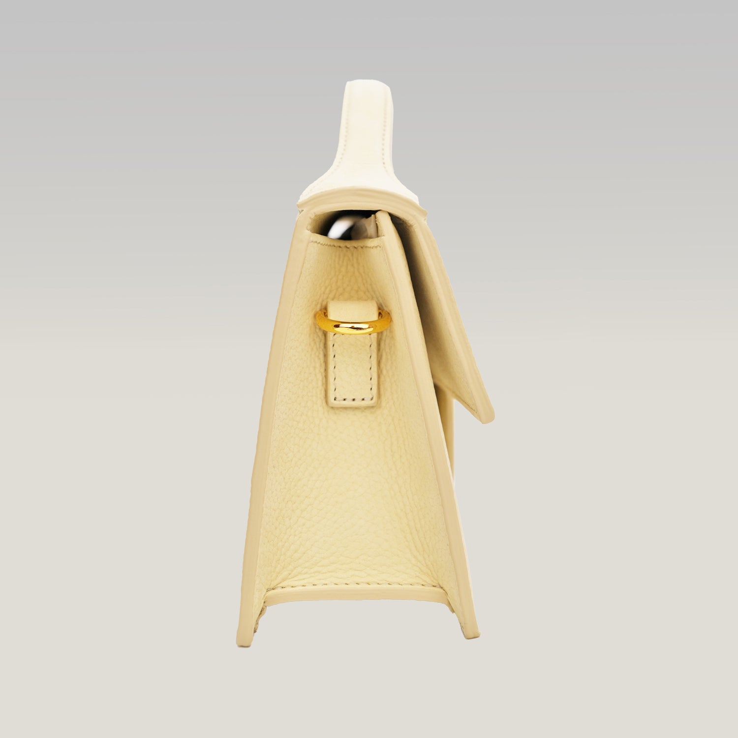 Jacquemus Le Grand Bambino Giallo Pallido in Pelle con Tracolla