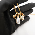 Chanel CC Multicharm Necklace Gold with Pearl and Crystals