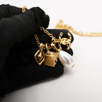 Chanel CC Multicharm Necklace Gold with Pearl and Crystals